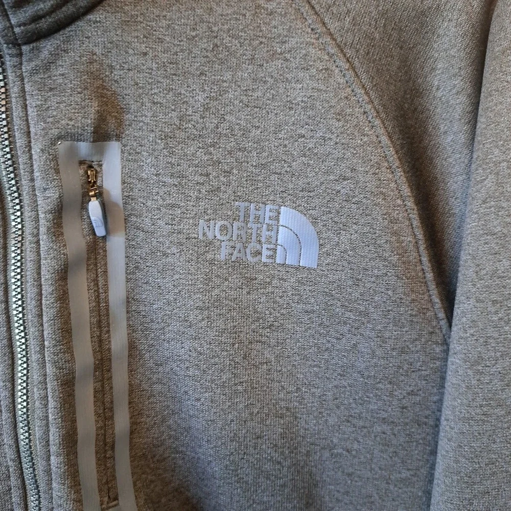 The North Face Mens Navy Heather Quarter Zip Fleece Pullover Jacket Large